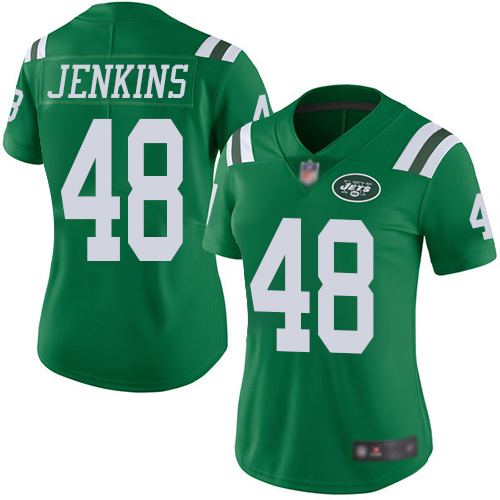 New York Jets Limited Green Women Jordan Jenkins Jersey NFL Football #48 Rush Vapor Untouchable->women nfl jersey->Women Jersey